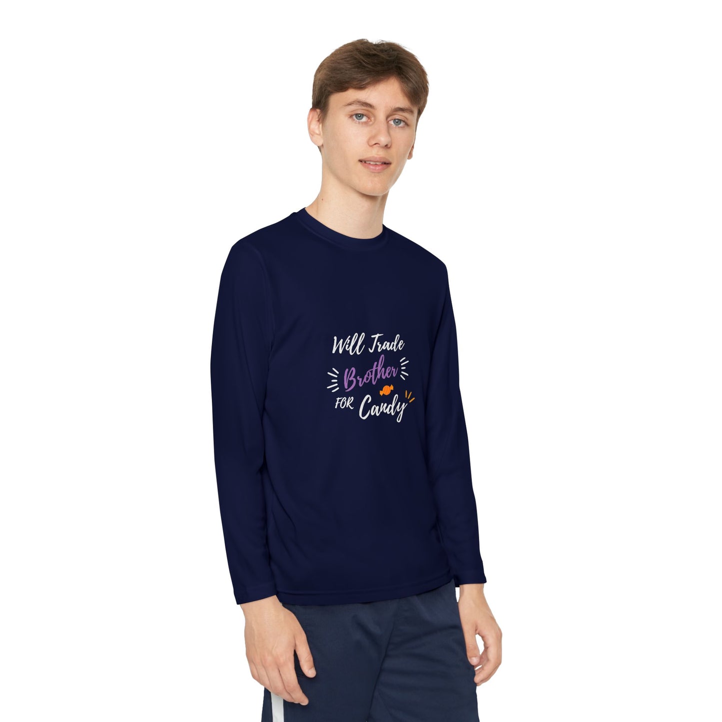 Brotherly Love Youth Long Sleeve Tee, Perfect for Siblings, Gift for Birthday, Playtime, Everyday Wear, Family Celebrations