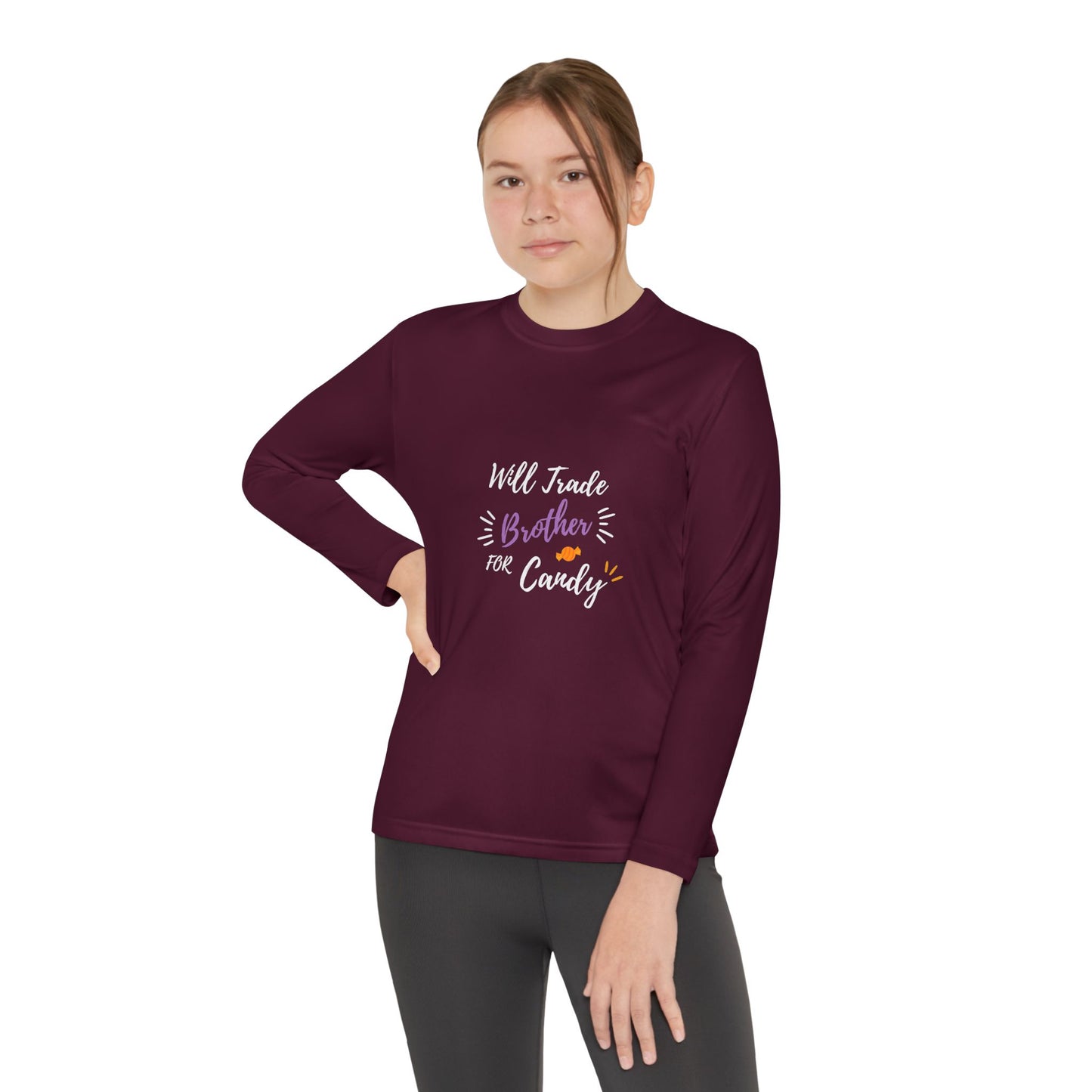 Brotherly Love Youth Long Sleeve Tee, Perfect for Siblings, Gift for Birthday, Playtime, Everyday Wear, Family Celebrations