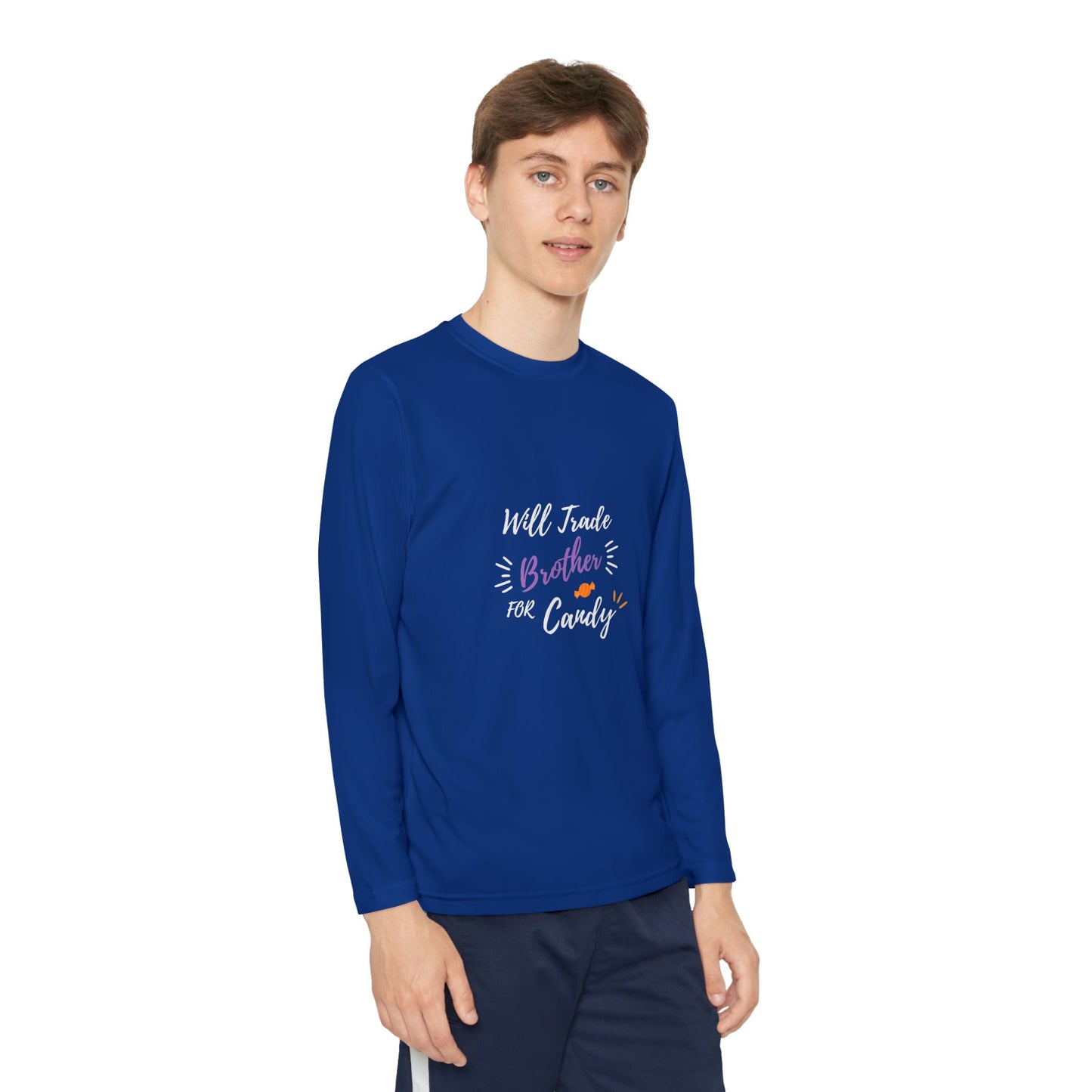 Brotherly Love Youth Long Sleeve Tee, Perfect for Siblings, Gift for Birthday, Playtime, Everyday Wear, Family Celebrations
