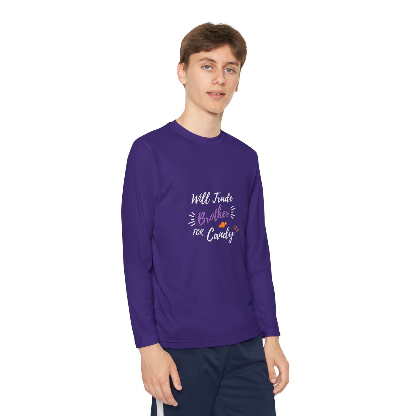 Brotherly Love Youth Long Sleeve Tee, Perfect for Siblings, Gift for Birthday, Playtime, Everyday Wear, Family Celebrations