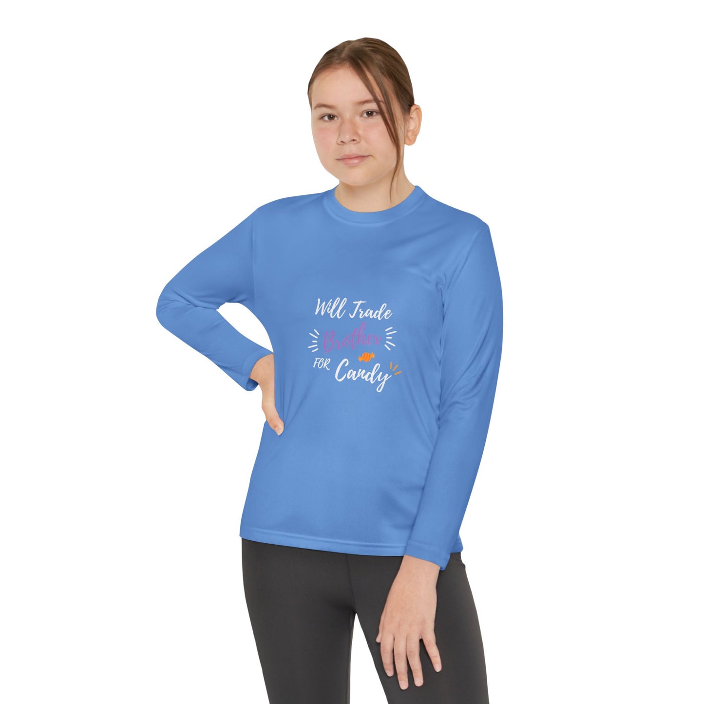 Brotherly Love Youth Long Sleeve Tee, Perfect for Siblings, Gift for Birthday, Playtime, Everyday Wear, Family Celebrations