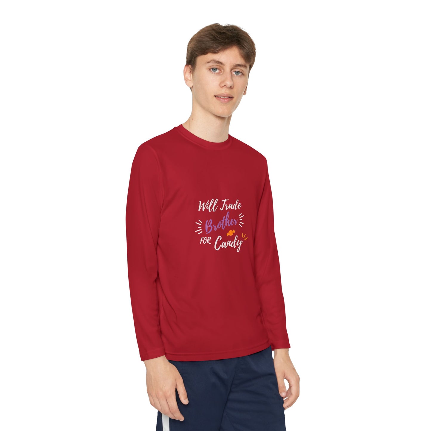 Brotherly Love Youth Long Sleeve Tee, Perfect for Siblings, Gift for Birthday, Playtime, Everyday Wear, Family Celebrations