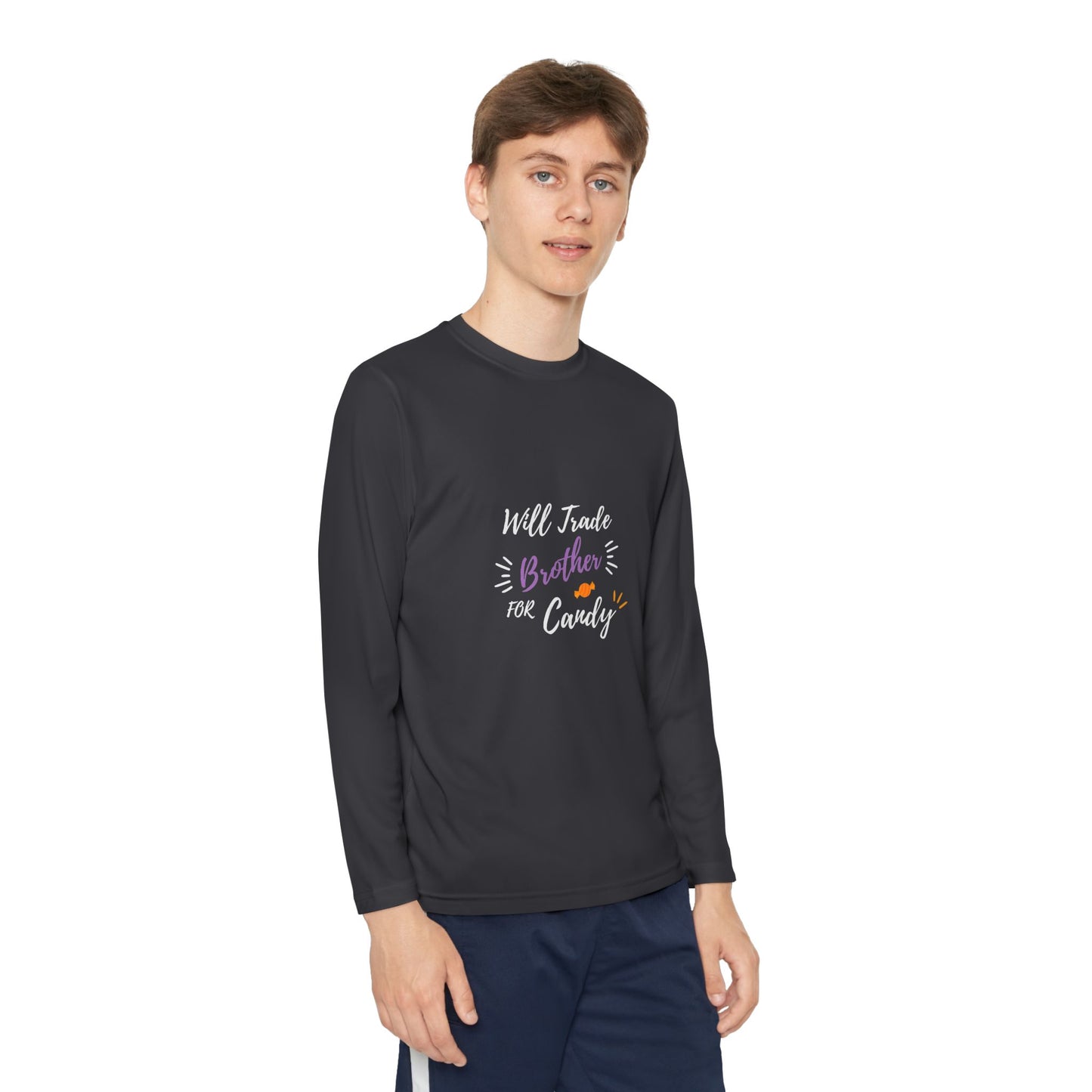 Brotherly Love Youth Long Sleeve Tee, Perfect for Siblings, Gift for Birthday, Playtime, Everyday Wear, Family Celebrations