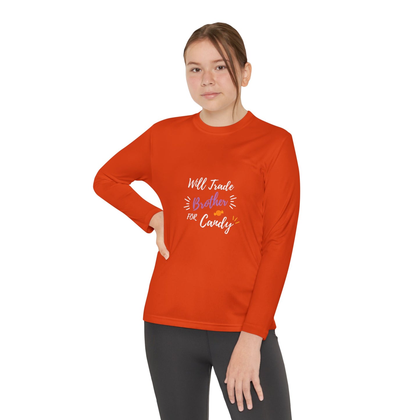 Brotherly Love Youth Long Sleeve Tee, Perfect for Siblings, Gift for Birthday, Playtime, Everyday Wear, Family Celebrations
