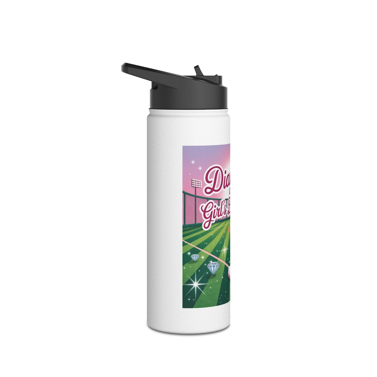 Diamond Sports Water Bottle, Ideal for Softball Lovers, Gifts for Athletes, Eco-Friendly, Customizable, Hydration Gear