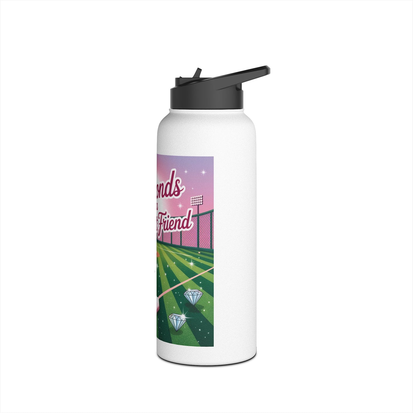 Diamond Sports Water Bottle, Ideal for Softball Lovers, Gifts for Athletes, Eco-Friendly, Customizable, Hydration Gear
