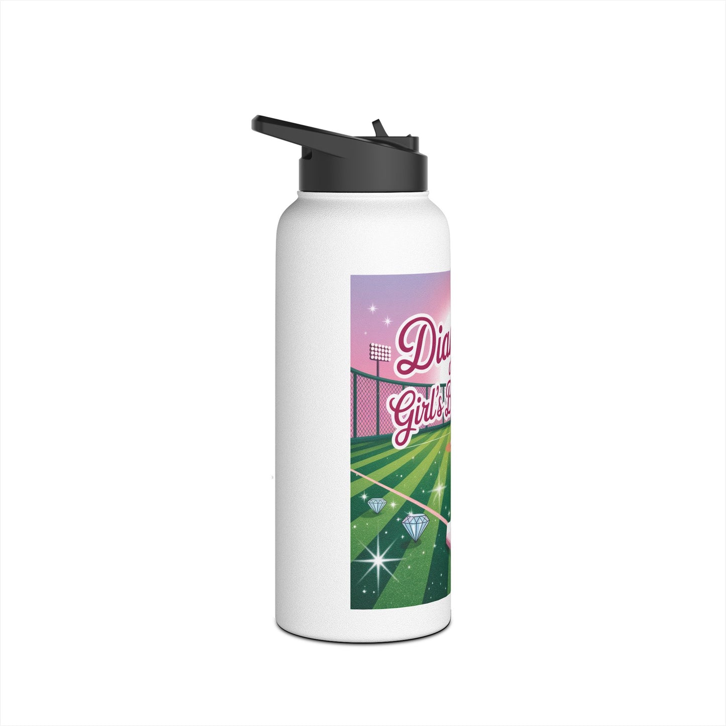 Diamond Sports Water Bottle, Ideal for Softball Lovers, Gifts for Athletes, Eco-Friendly, Customizable, Hydration Gear