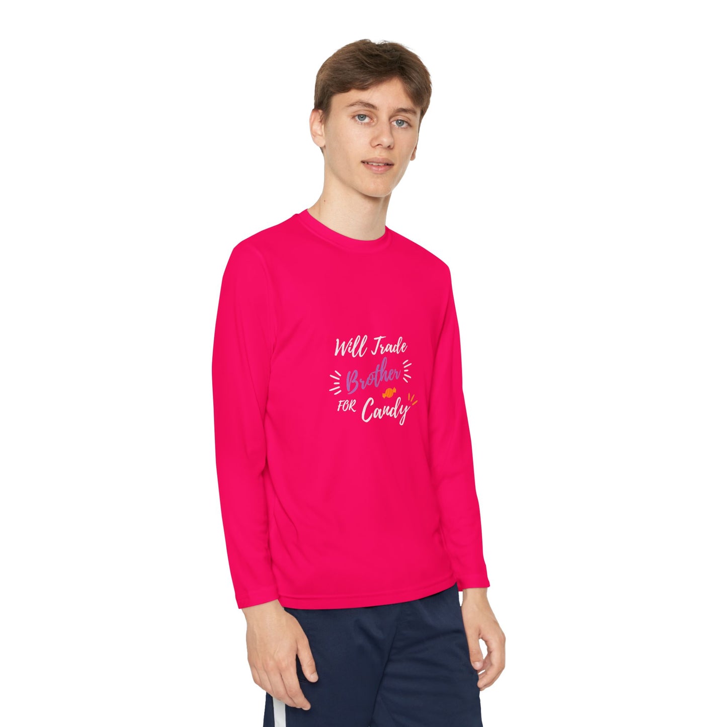 Brotherly Love Youth Long Sleeve Tee, Perfect for Siblings, Gift for Birthday, Playtime, Everyday Wear, Family Celebrations