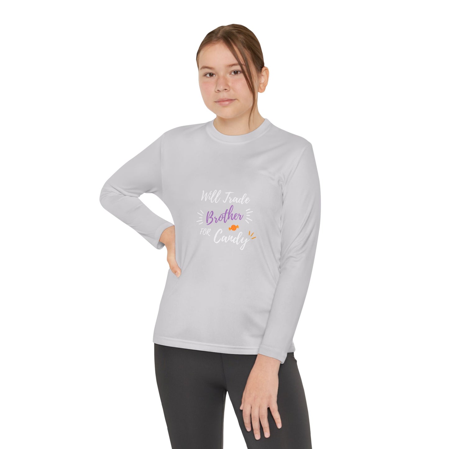 Brotherly Love Youth Long Sleeve Tee, Perfect for Siblings, Gift for Birthday, Playtime, Everyday Wear, Family Celebrations