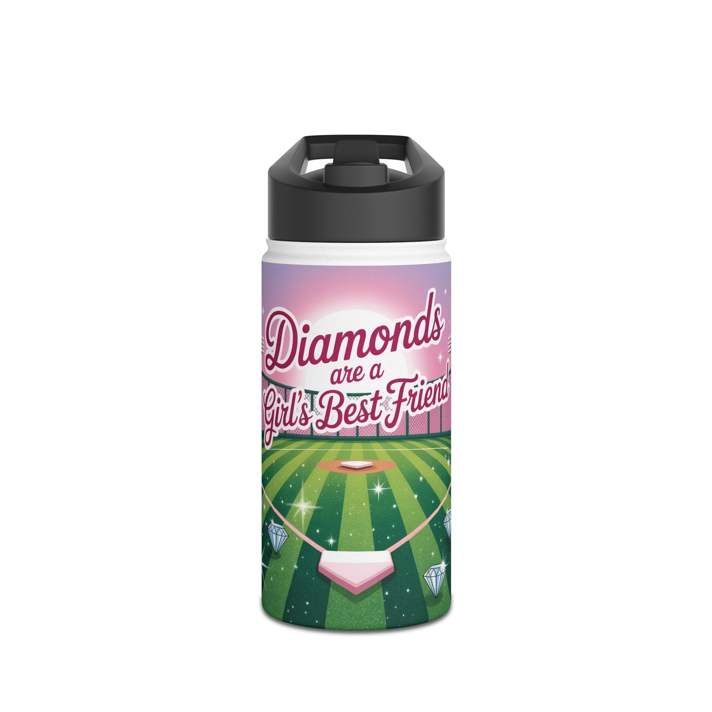 Diamond Sports Water Bottle, Ideal for Softball Lovers, Gifts for Athletes, Eco-Friendly, Customizable, Hydration Gear