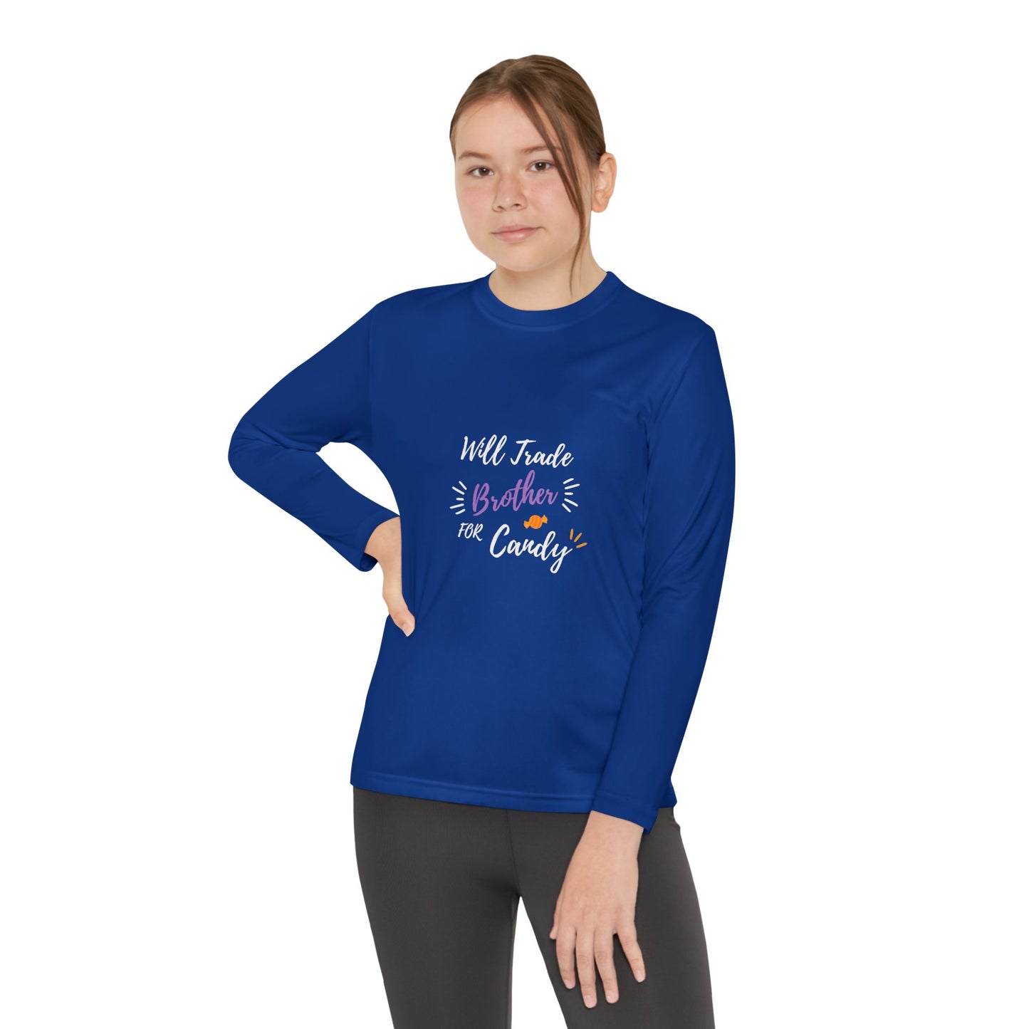 Brotherly Love Youth Long Sleeve Tee, Perfect for Siblings, Gift for Birthday, Playtime, Everyday Wear, Family Celebrations
