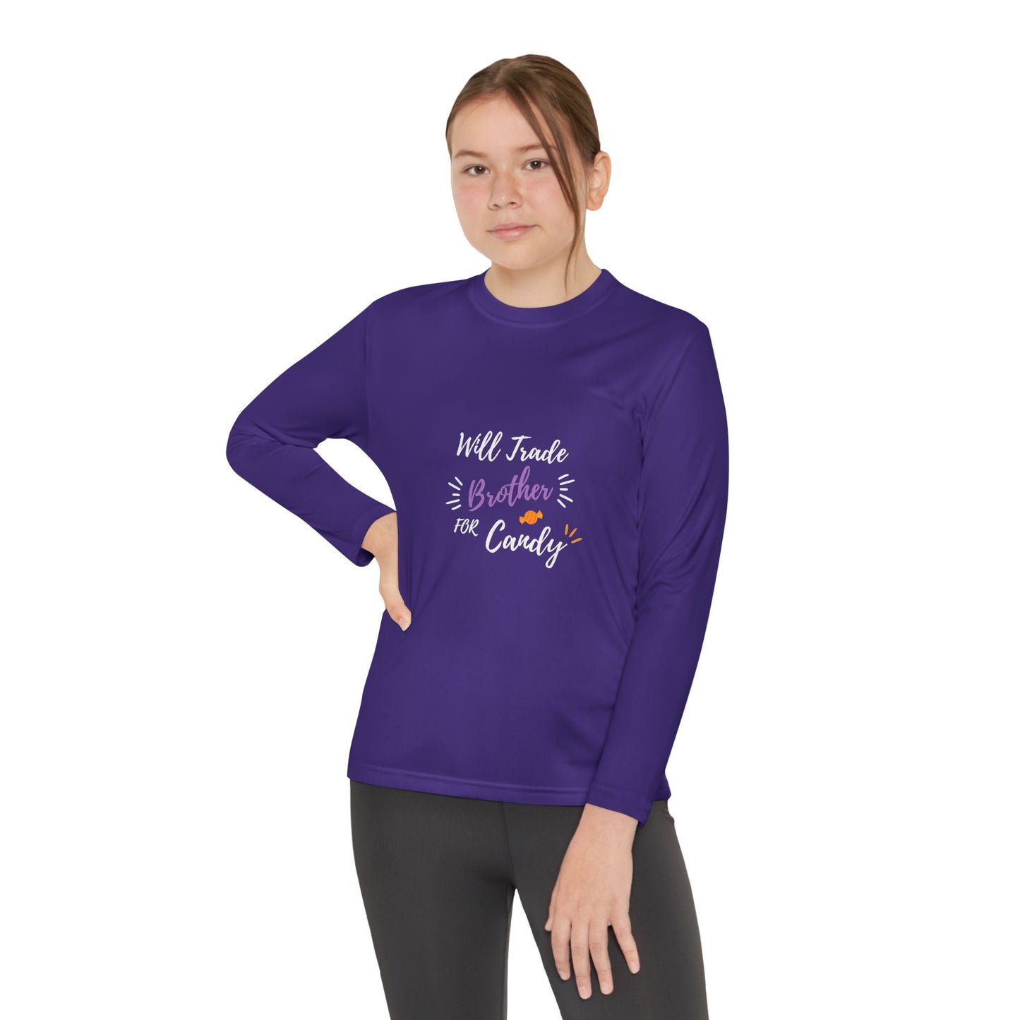 Brotherly Love Youth Long Sleeve Tee, Perfect for Siblings, Gift for Birthday, Playtime, Everyday Wear, Family Celebrations