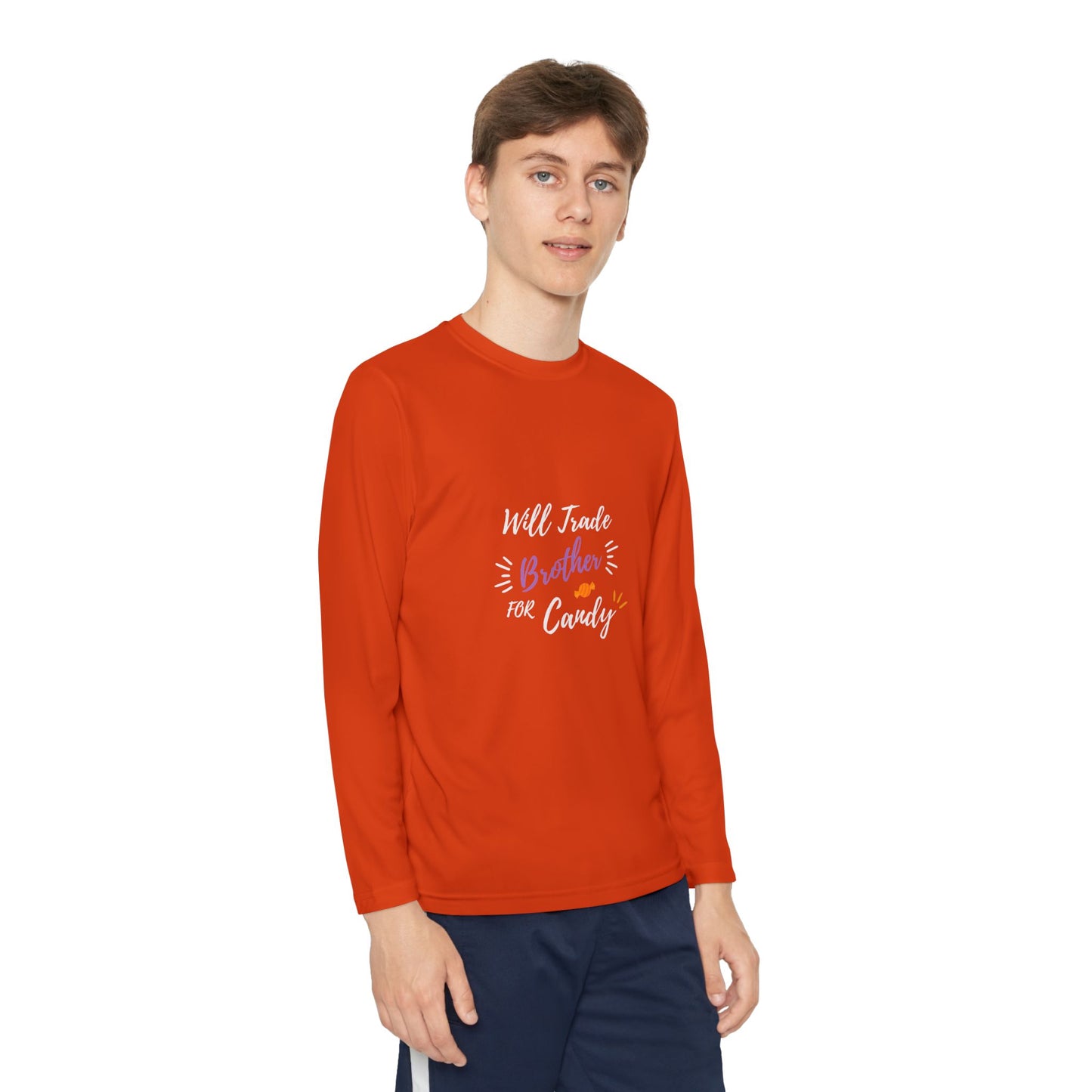 Brotherly Love Youth Long Sleeve Tee, Perfect for Siblings, Gift for Birthday, Playtime, Everyday Wear, Family Celebrations