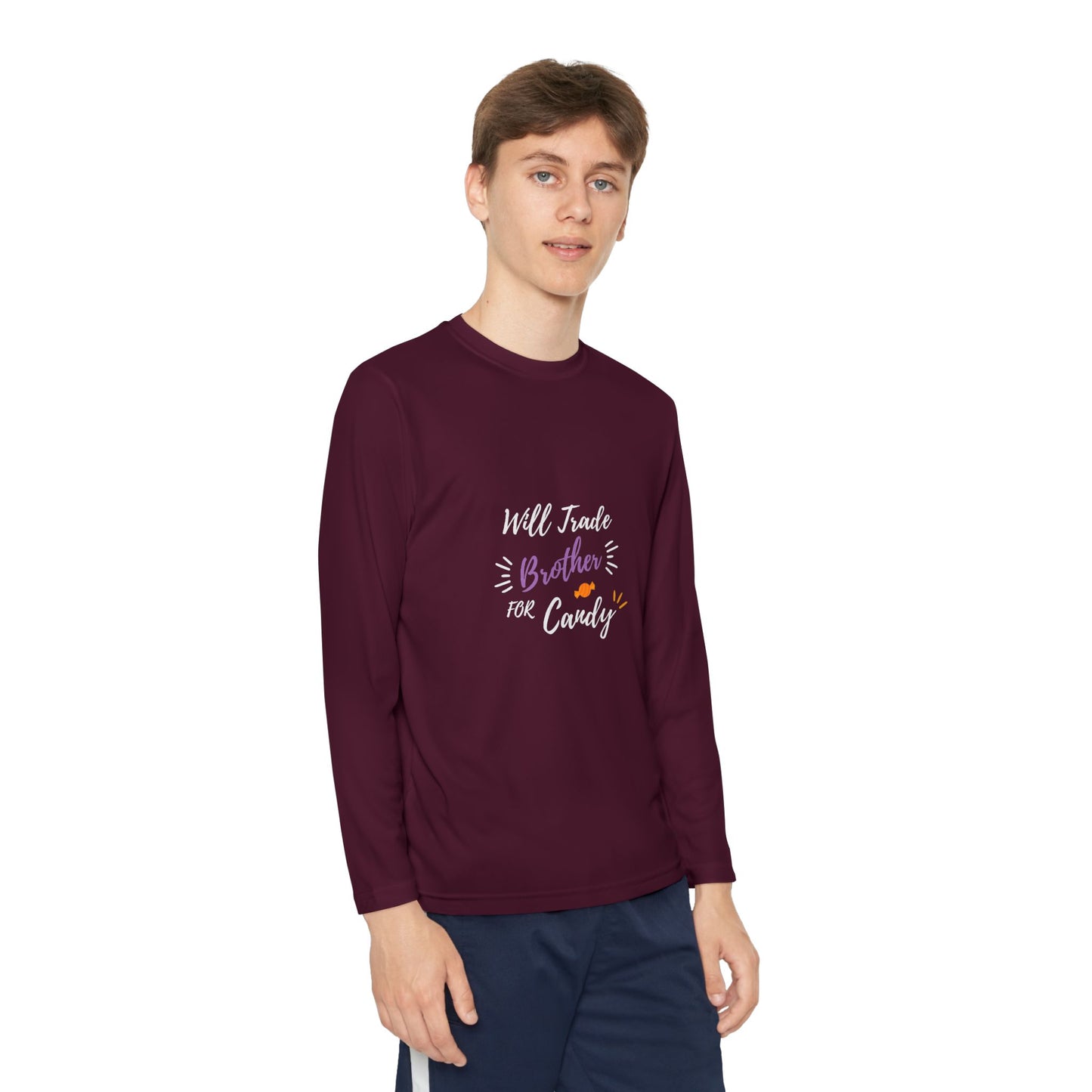 Brotherly Love Youth Long Sleeve Tee, Perfect for Siblings, Gift for Birthday, Playtime, Everyday Wear, Family Celebrations