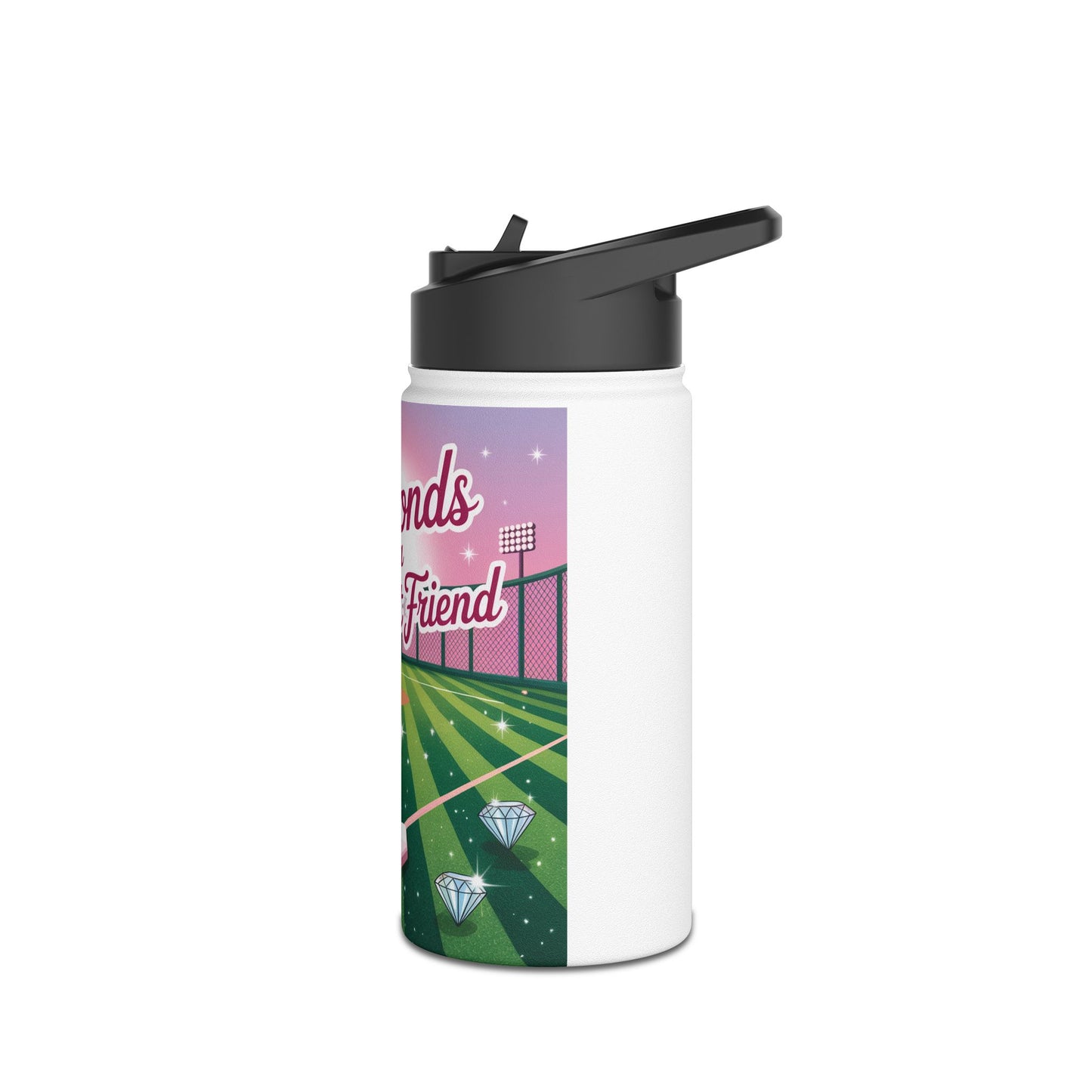 Diamond Sports Water Bottle, Ideal for Softball Lovers, Gifts for Athletes, Eco-Friendly, Customizable, Hydration Gear