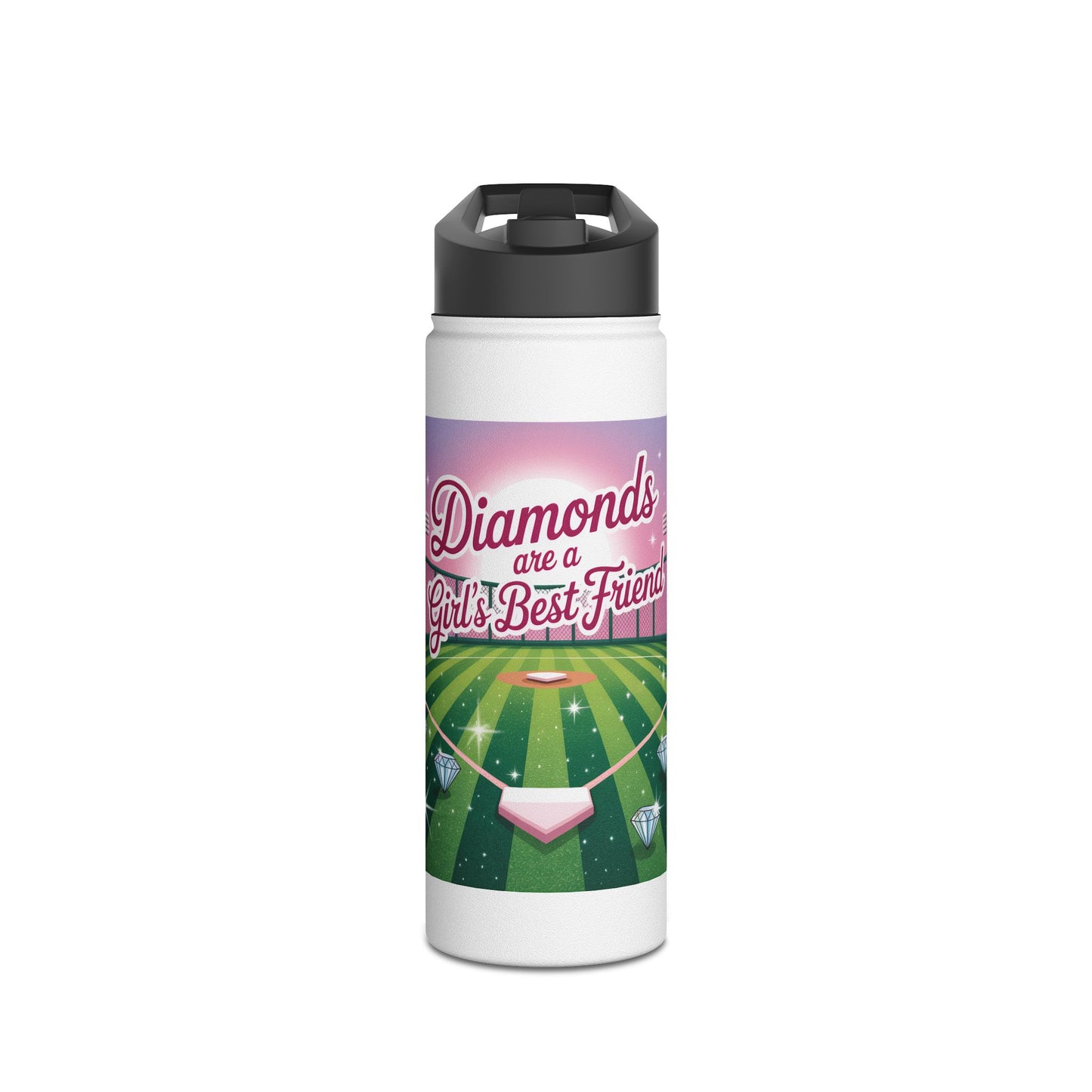 Diamond Sports Water Bottle, Ideal for Softball Lovers, Gifts for Athletes, Eco-Friendly, Customizable, Hydration Gear