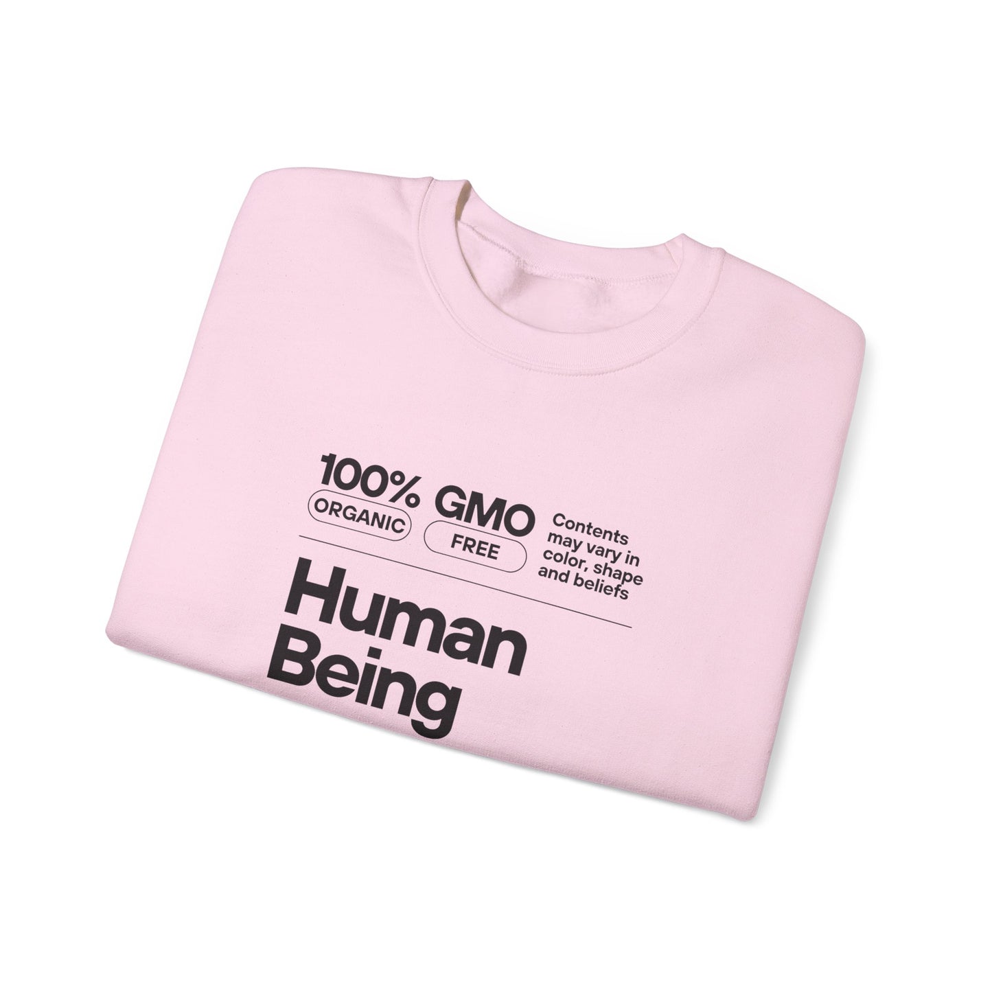 Organic Human Being Sweatshirt, Unisex Crewneck, Casual Wear, Eco-Friendly Gift, Funny Sweatshirt, Gift for Friends