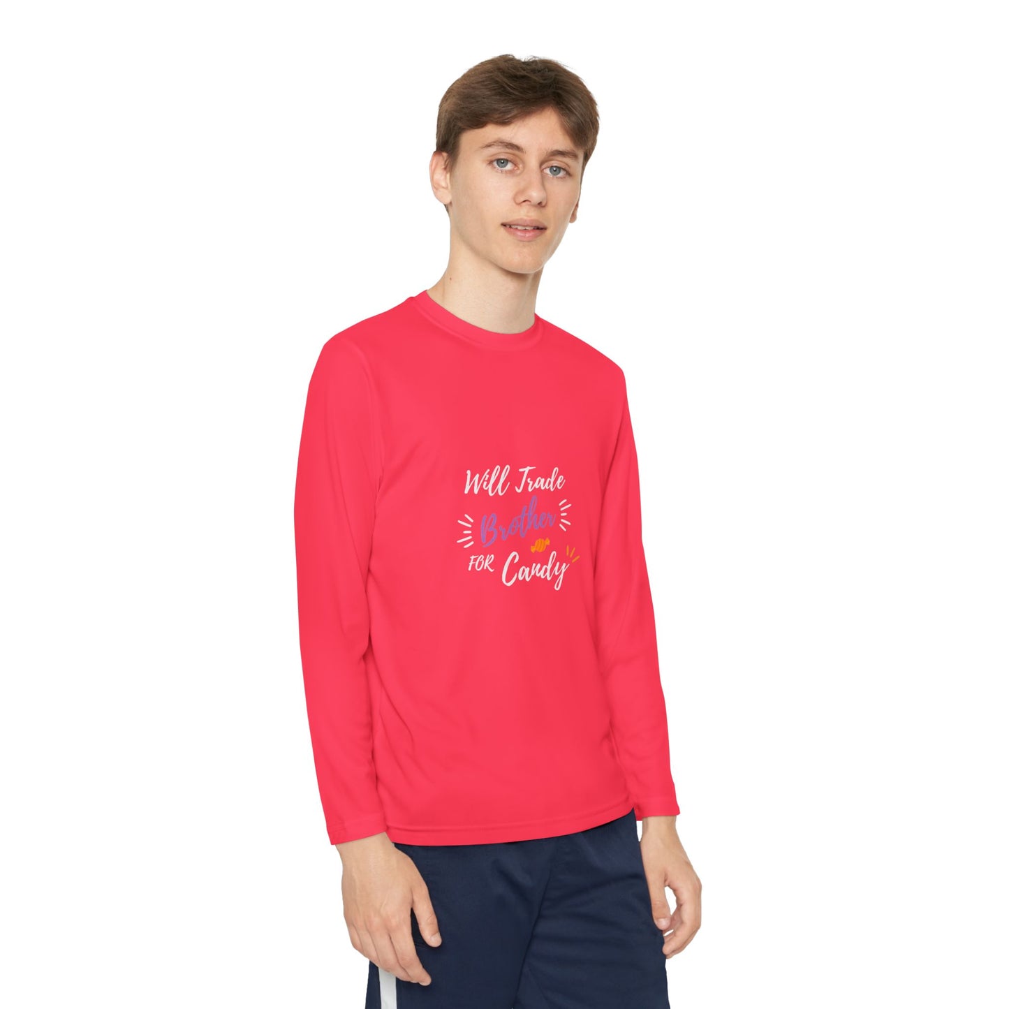 Brotherly Love Youth Long Sleeve Tee, Perfect for Siblings, Gift for Birthday, Playtime, Everyday Wear, Family Celebrations
