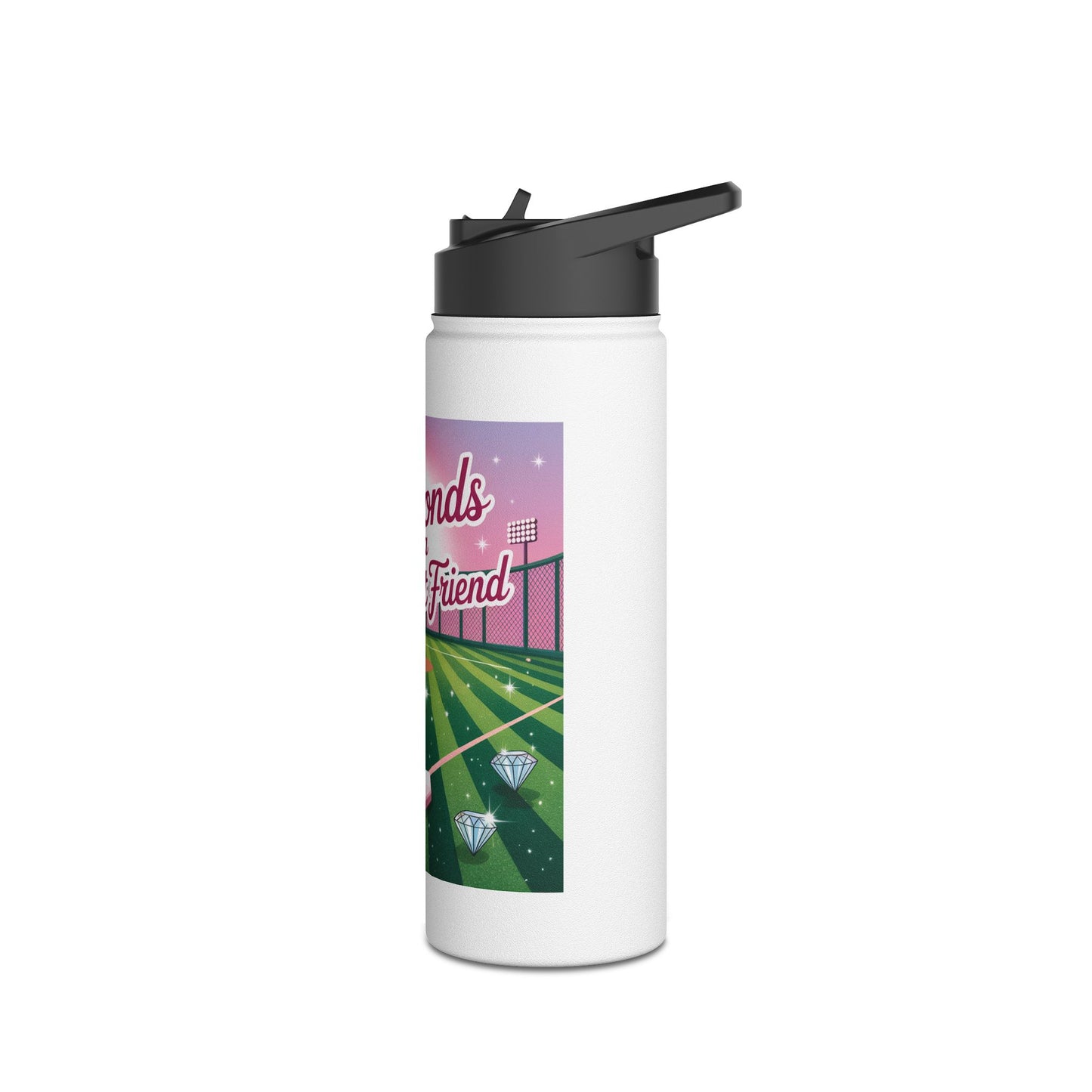 Diamond Sports Water Bottle, Ideal for Softball Lovers, Gifts for Athletes, Eco-Friendly, Customizable, Hydration Gear