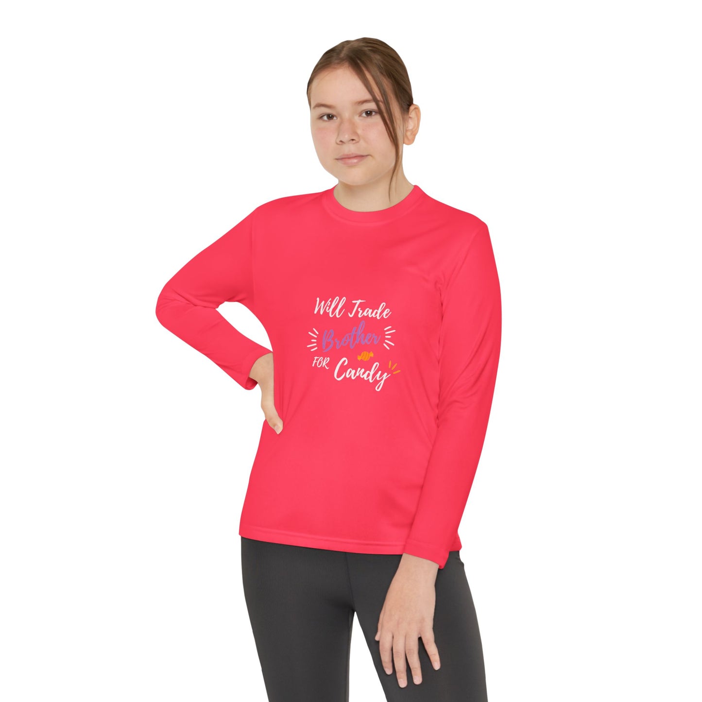 Brotherly Love Youth Long Sleeve Tee, Perfect for Siblings, Gift for Birthday, Playtime, Everyday Wear, Family Celebrations