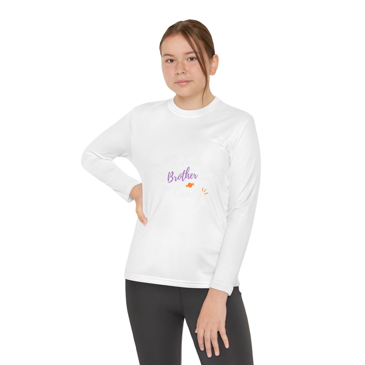 Brotherly Love Youth Long Sleeve Tee, Perfect for Siblings, Gift for Birthday, Playtime, Everyday Wear, Family Celebrations