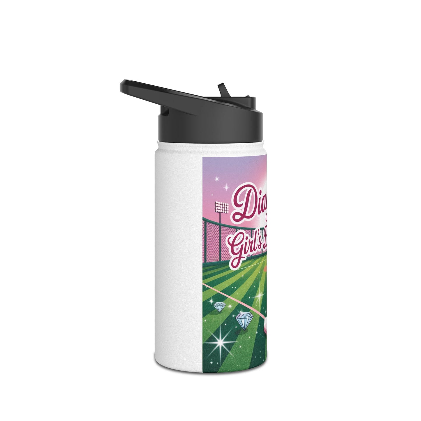 Diamond Sports Water Bottle, Ideal for Softball Lovers, Gifts for Athletes, Eco-Friendly, Customizable, Hydration Gear