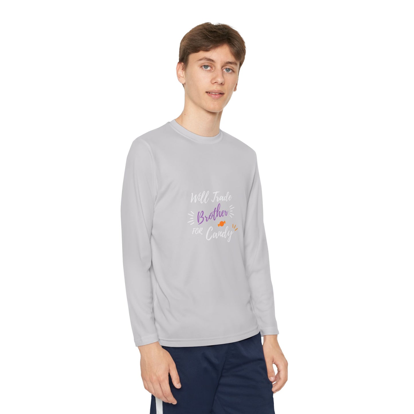 Brotherly Love Youth Long Sleeve Tee, Perfect for Siblings, Gift for Birthday, Playtime, Everyday Wear, Family Celebrations