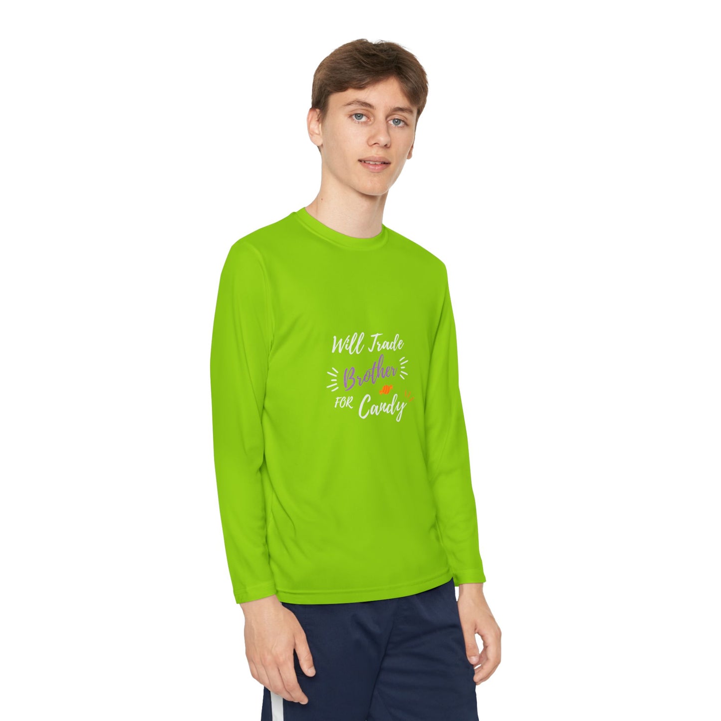 Brotherly Love Youth Long Sleeve Tee, Perfect for Siblings, Gift for Birthday, Playtime, Everyday Wear, Family Celebrations