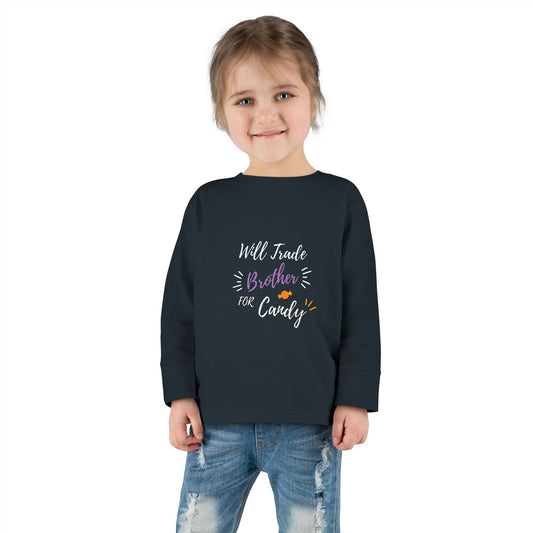 Toddler Long Sleeve Tee - Cute Casual Kids Shirt for Everyday Wear, Birthday Gift, Baby Shower, Family Outings