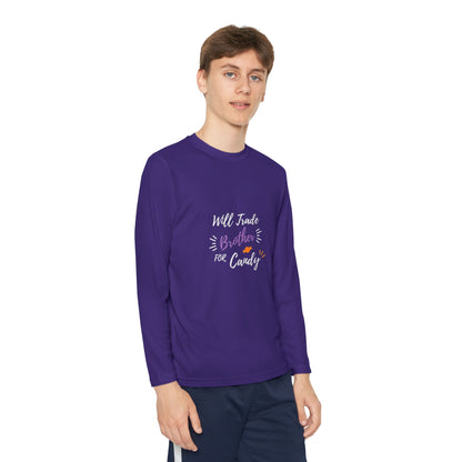 Brotherly Love Youth Long Sleeve Tee, Perfect for Siblings, Gift for Birthday, Playtime, Everyday Wear, Family Celebrations