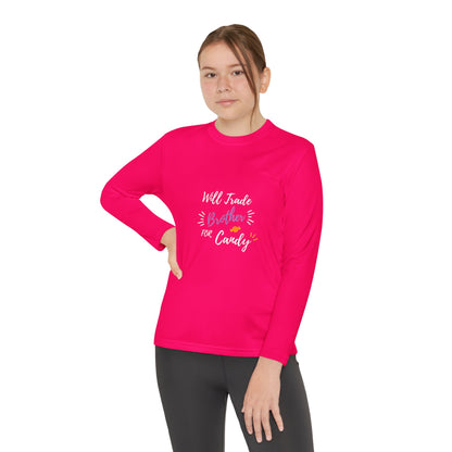 Brotherly Love Youth Long Sleeve Tee, Perfect for Siblings, Gift for Birthday, Playtime, Everyday Wear, Family Celebrations