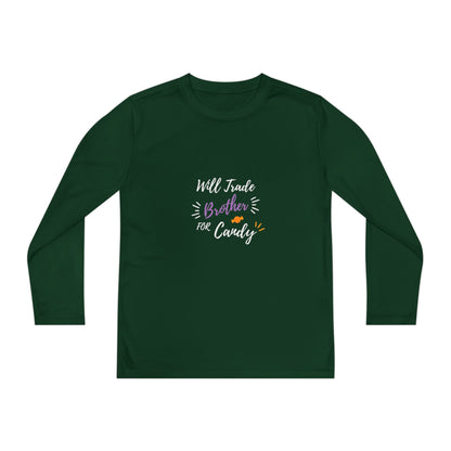 Brotherly Love Youth Long Sleeve Tee, Perfect for Siblings, Gift for Birthday, Playtime, Everyday Wear, Family Celebrations