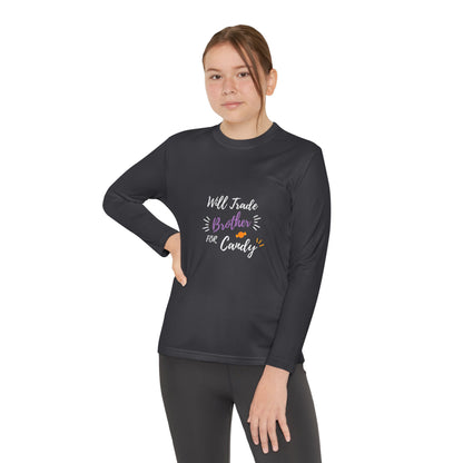 Brotherly Love Youth Long Sleeve Tee, Perfect for Siblings, Gift for Birthday, Playtime, Everyday Wear, Family Celebrations