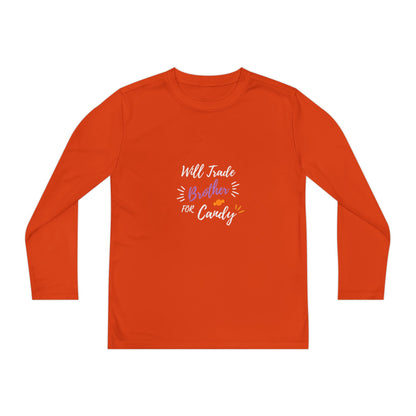 Brotherly Love Youth Long Sleeve Tee, Perfect for Siblings, Gift for Birthday, Playtime, Everyday Wear, Family Celebrations