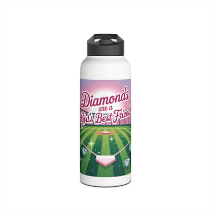 Diamond Sports Water Bottle, Ideal for Softball Lovers, Gifts for Athletes, Eco-Friendly, Customizable, Hydration Gear