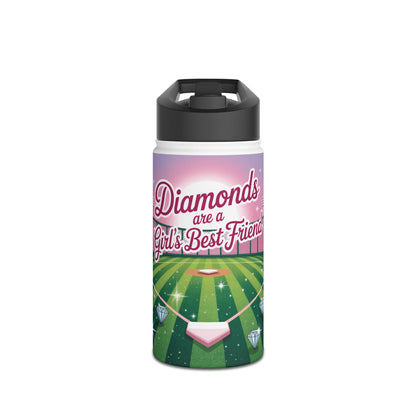 Diamond Sports Water Bottle, Ideal for Softball Lovers, Gifts for Athletes, Eco-Friendly, Customizable, Hydration Gear