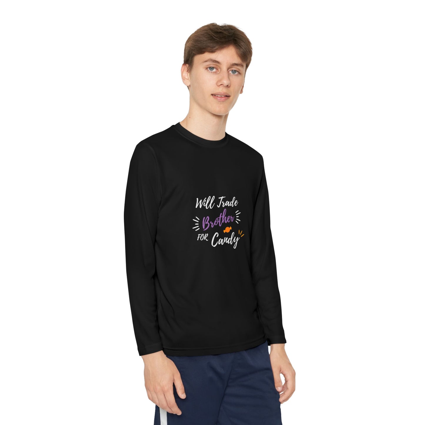 Brotherly Love Youth Long Sleeve Tee, Perfect for Siblings, Gift for Birthday, Playtime, Everyday Wear, Family Celebrations