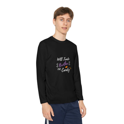 Brotherly Love Youth Long Sleeve Tee, Perfect for Siblings, Gift for Birthday, Playtime, Everyday Wear, Family Celebrations