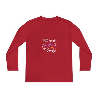 Brotherly Love Youth Long Sleeve Tee, Perfect for Siblings, Gift for Birthday, Playtime, Everyday Wear, Family Celebrations