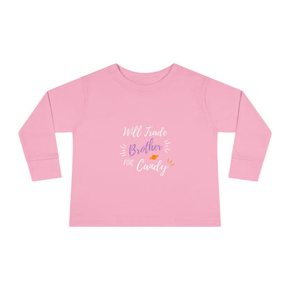 Toddler Long Sleeve Tee - Cute Casual Kids Shirt for Everyday Wear, Birthday Gift, Baby Shower, Family Outings