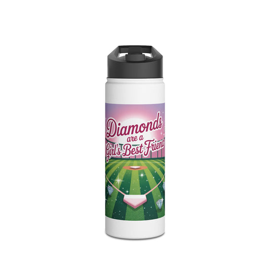 Diamond Sports Water Bottle, Ideal for Softball Lovers, Gifts for Athletes, Eco-Friendly, Customizable, Hydration Gear