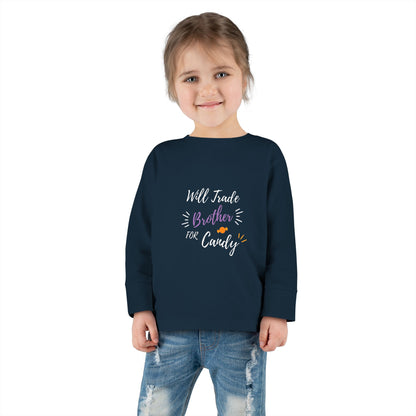 Toddler Long Sleeve Tee - Cute Casual Kids Shirt for Everyday Wear, Birthday Gift, Baby Shower, Family Outings