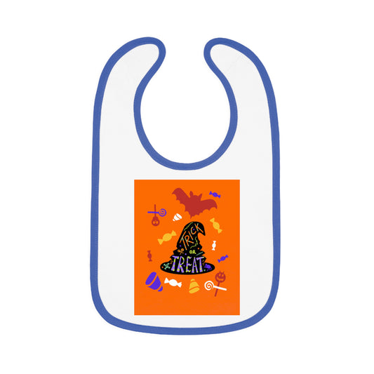 Halloween Baby Bib, Trick or Treat Jersey Bib, Cute Baby Gear, Infant Feeding Accessory, Baby Shower Gift, Holiday Bib