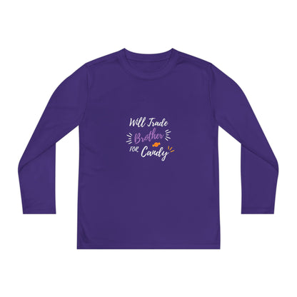 Brotherly Love Youth Long Sleeve Tee, Perfect for Siblings, Gift for Birthday, Playtime, Everyday Wear, Family Celebrations