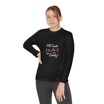 Brotherly Love Youth Long Sleeve Tee, Perfect for Siblings, Gift for Birthday, Playtime, Everyday Wear, Family Celebrations